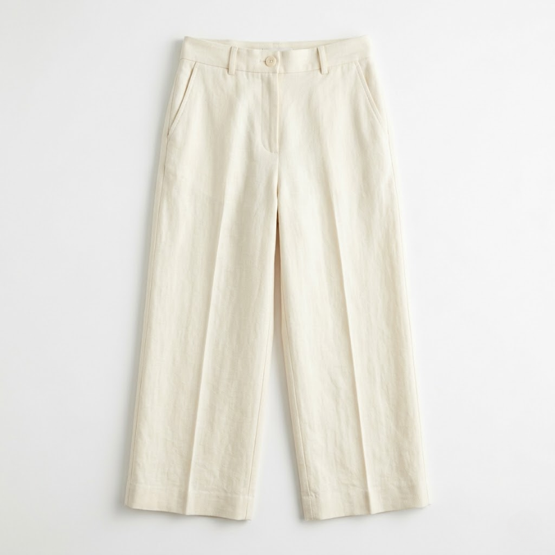 Mara Wide-Leg Crop Trousers