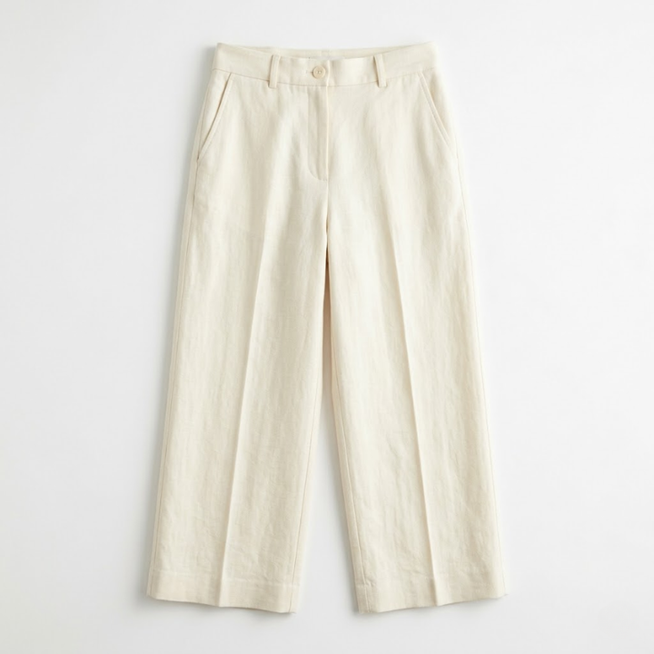 Mara Wide-Leg Crop Trousers