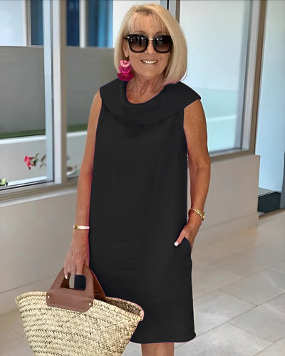 Elara | Sleeveless Crew-Neck Shift Dress