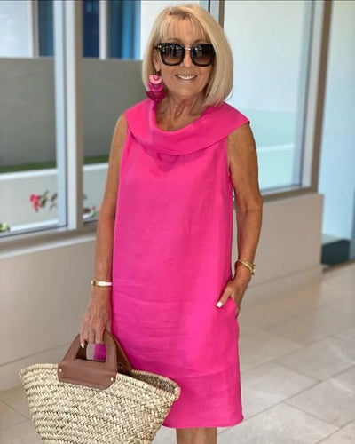 Elara | Sleeveless Crew-Neck Shift Dress